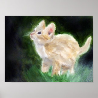 Poster Pintura de Gatinho Gelado