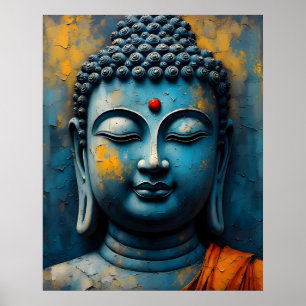 Poster Pintura de Gautama Buda - Arte Impasto Moderna