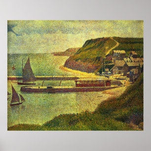 Póster Pintura de Georges Seurat: Porto-en-Bessin (1888)