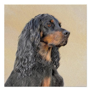 Póster Pintura de Gordon Setter - Arte de Cachorro Origin