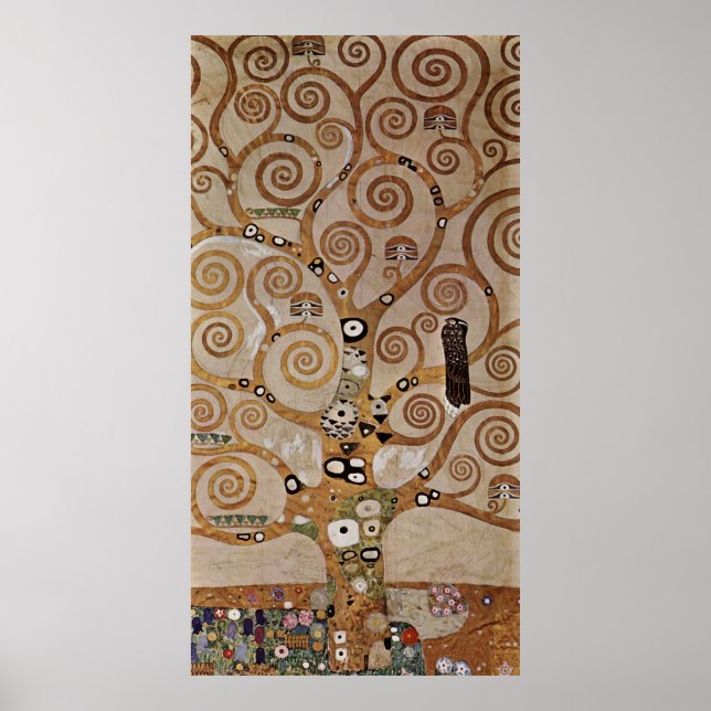 Póster Pintura de Gustav Klimt "A Árvore da Vida" (1909) (Frente)