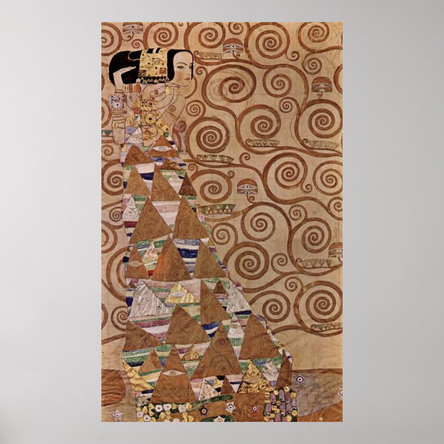 Póster Pintura de Gustav Klimt: A expectativa (1908) (Frente)