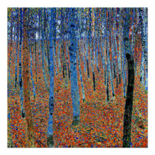Póster Pintura de Gustav Klimt, Beech Grove I,