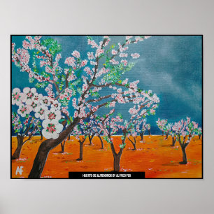 Poster Pintura de Huerto de Almendros por Alfred Fox