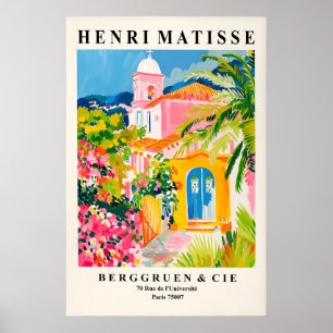 Poster Pintura de Igreja Inspirada em Matisse Arte Medite