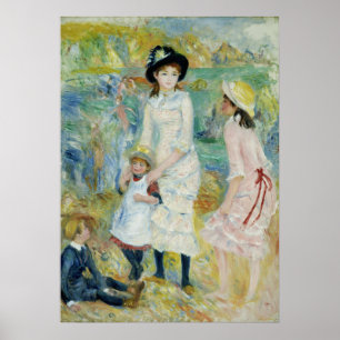Poster Pintura de Infância Costeira Cottagecore Renoir