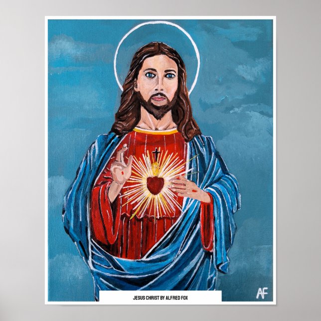 Poster Pintura de Jesus Cristo por Alfred Fox (Frente)
