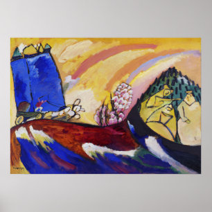 Poster Pintura de Kandinsky com a pintura de Troika Abstr