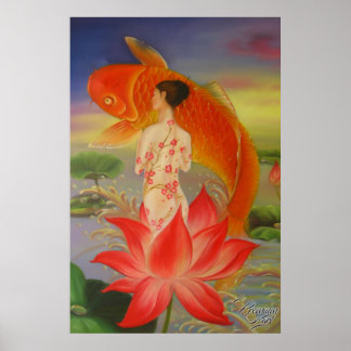 Póster Pintura de Koi pelo Premium Karl