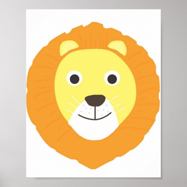 Poster pintura de leão (Frente)