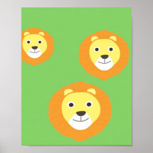 Poster pintura de leões
