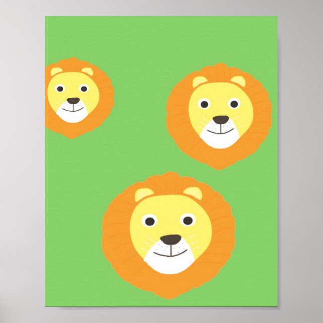 Poster pintura de leões (Frente)