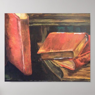 Poster Pintura de "Livros Vintage" em desenhos de Willowc