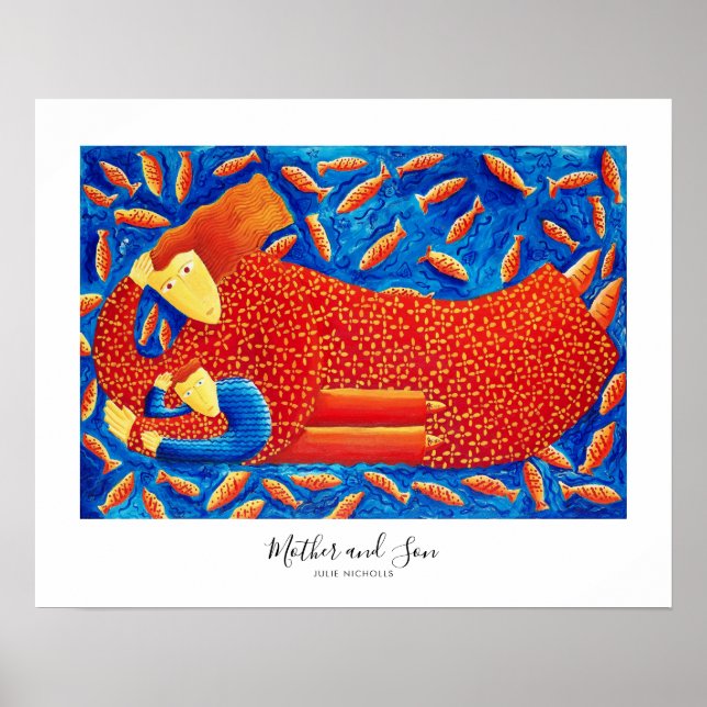 Poster Pintura de Mãe e Filho (Frente)