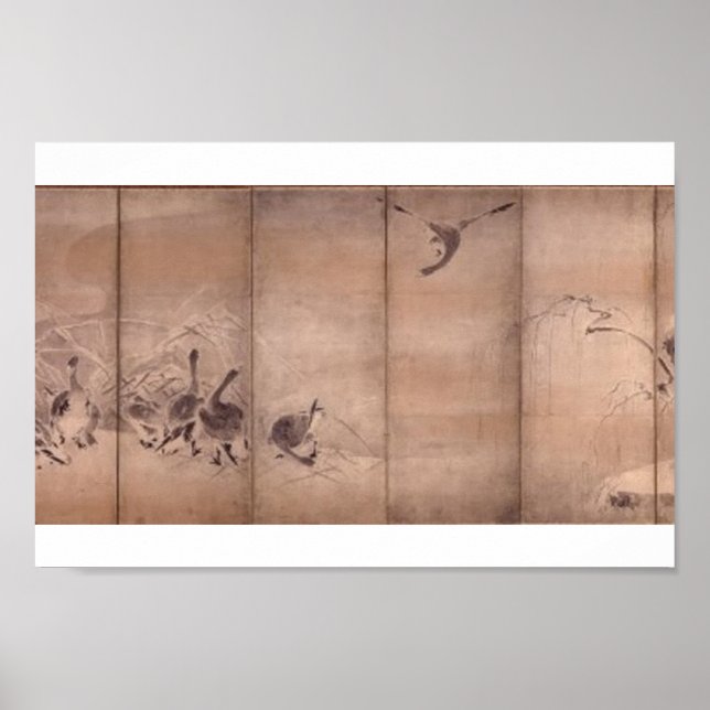 Poster Pintura de Miyamoto Musashi, c. anos 1600 (Frente)