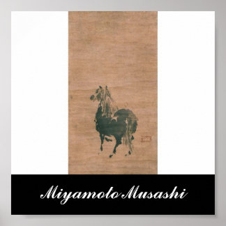 Póster Pintura de Miyamoto Musashi, c. anos 1600