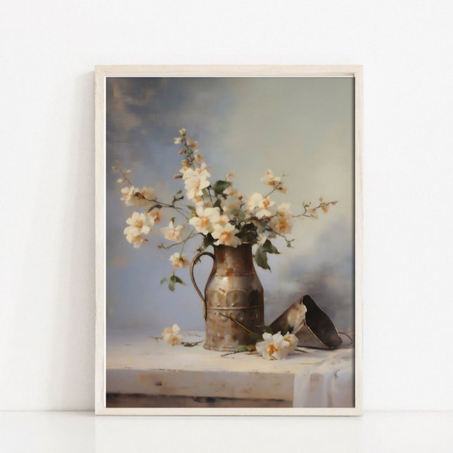 Poster Pintura de Natureza-Morta com Vaso de Flores, Cozi (Criador carregado)