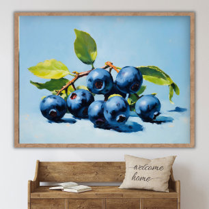 Poster Pintura de Natureza Morta de Mirtilo Arte de Fruta
