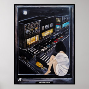 Poster Pintura de Noite de Sexta-feira por Alfred Fox Pos