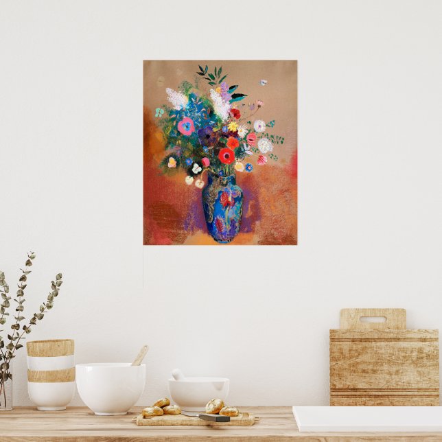 Poster Pintura de Odilon Redon, Buquê de Flores, (Cozinha)