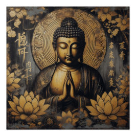 PÓSTER PINTURA DE ÓLEO BUDDHA #