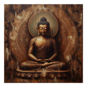 PÓSTER PINTURA DE ÓLEO BUDDHA #10