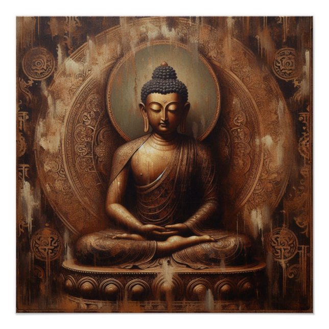 PÓSTER PINTURA DE ÓLEO BUDDHA #10 (Frente)