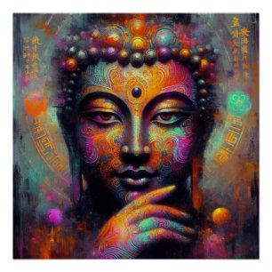PÓSTER PINTURA DE ÓLEO BUDDHA #13