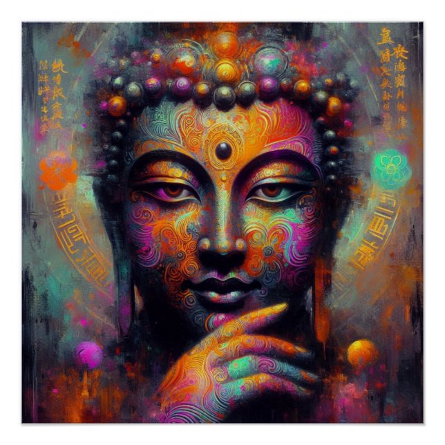 PÓSTER PINTURA DE ÓLEO BUDDHA #13 (Frente)