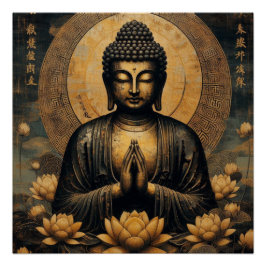 PÓSTER PINTURA DE ÓLEO BUDDHA #22