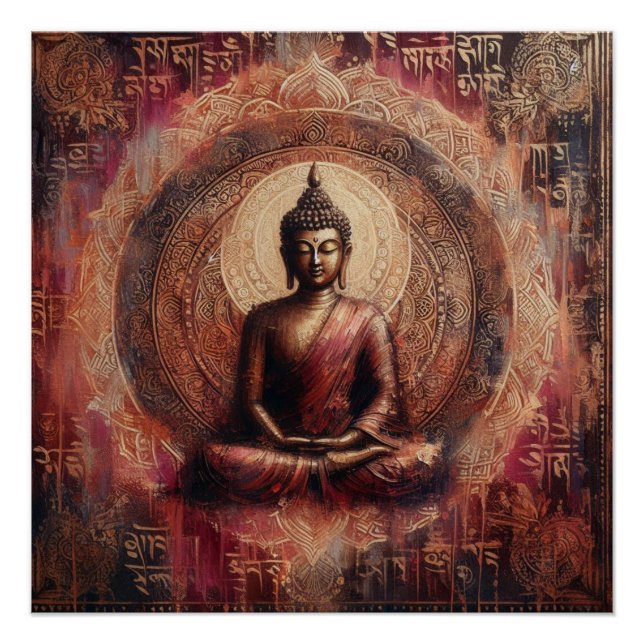 PÓSTER PINTURA DE ÓLEO BUDDHA #23 (Frente)