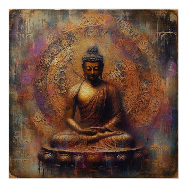 PÓSTER PINTURA DE ÓLEO BUDDHA #24 (Frente)