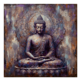 PÓSTER PINTURA DE ÓLEO BUDDHA #25