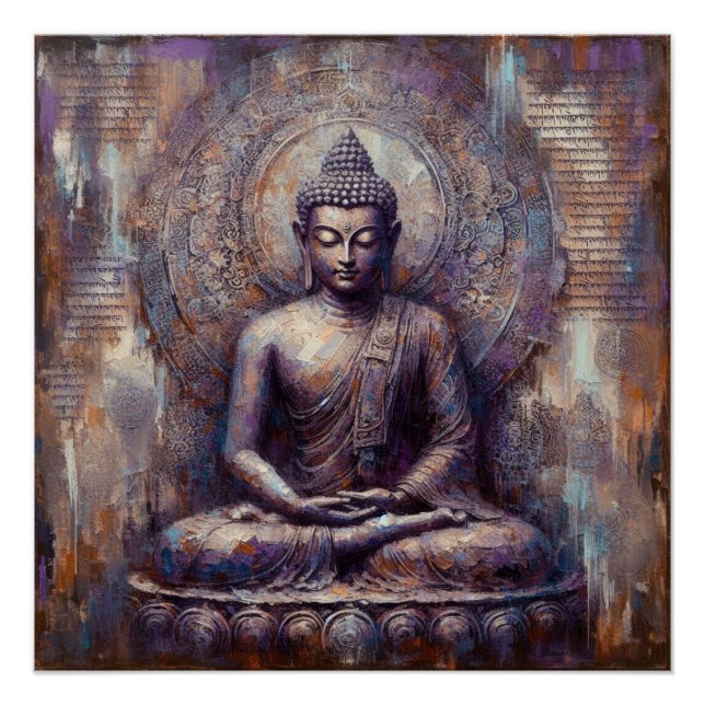 PÓSTER PINTURA DE ÓLEO BUDDHA #25 (Frente)