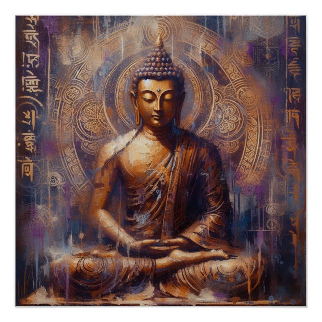 PÓSTER PINTURA DE ÓLEO BUDDHA #26 (Frente)