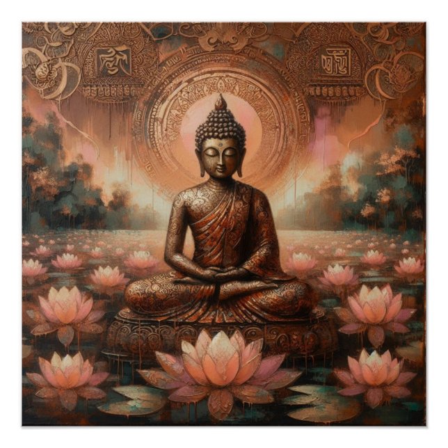 PÓSTER PINTURA DE ÓLEO BUDDHA #27 (Frente)