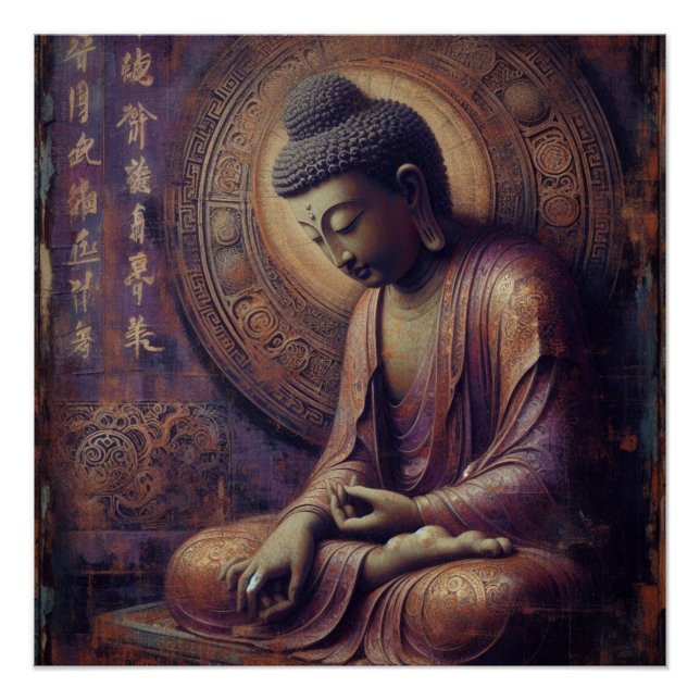 PÓSTER PINTURA DE ÓLEO BUDDHA #32 (Frente)