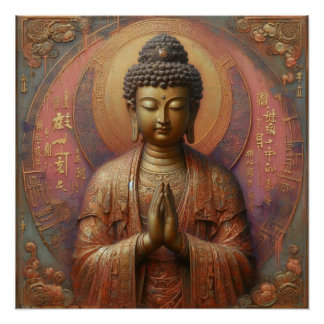 PÓSTER PINTURA DE ÓLEO BUDDHA #33