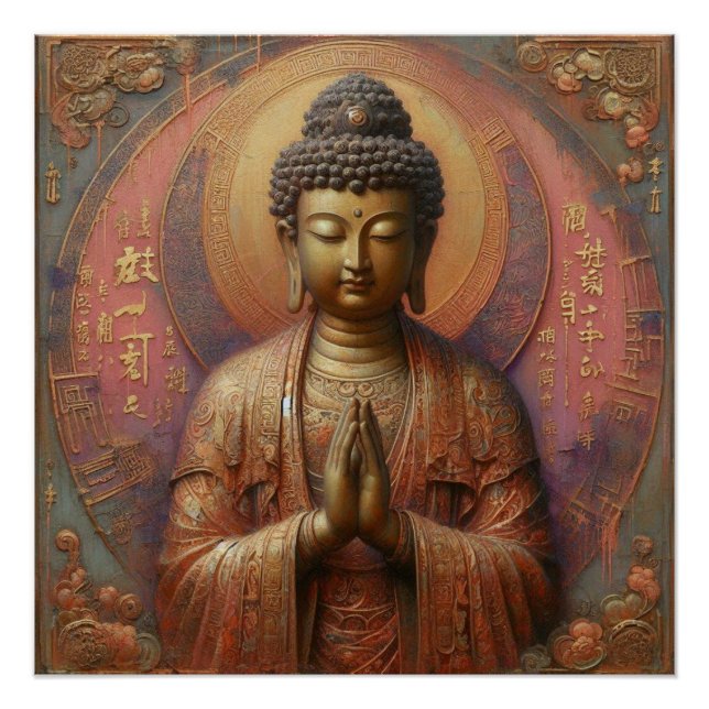 PÓSTER PINTURA DE ÓLEO BUDDHA #33 (Frente)
