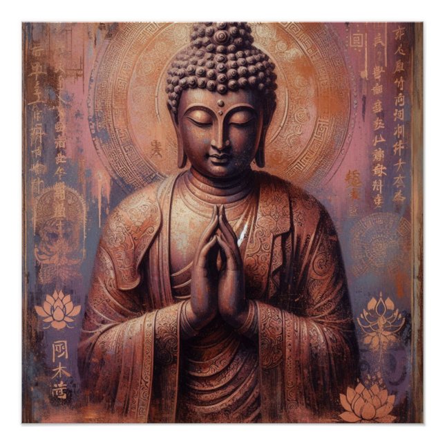 PÓSTER PINTURA DE ÓLEO BUDDHA #34 (Frente)