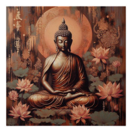 PÓSTER PINTURA DE ÓLEO BUDDHA #35
