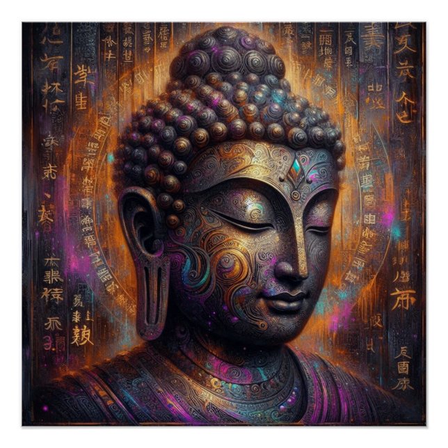 PÓSTER PINTURA DE ÓLEO BUDDHA #39 (Frente)