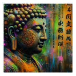PÓSTER PINTURA DE ÓLEO BUDDHA #40