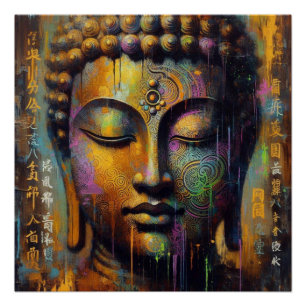 PÓSTER PINTURA DE ÓLEO BUDDHA Nº 15