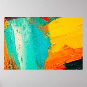 Poster Pintura de óleo desenhada à mão. fundo de abstrato