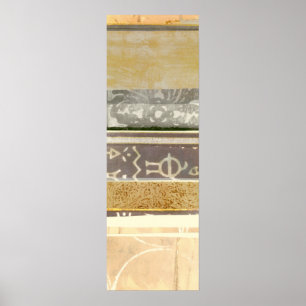 Póster Pintura de Padrão Tribal Contemporâneo