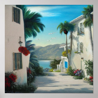 Poster Pintura de paisagem marinha