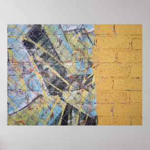 Poster Pintura de parede multicolorida