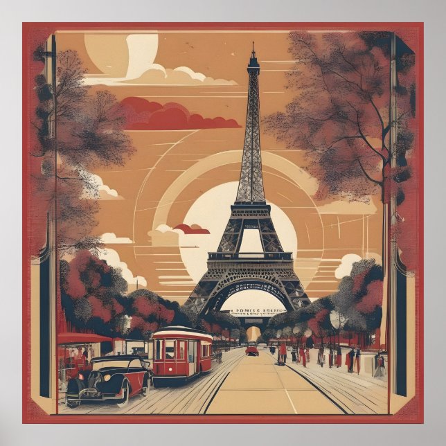 Poster Pintura de Paris Vintage (Frente)