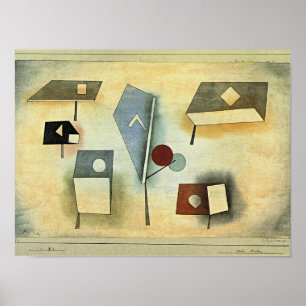 Poster Pintura de Paul Klee, Seis Espécies,